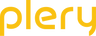 Yellow 'plery' logo on a white background