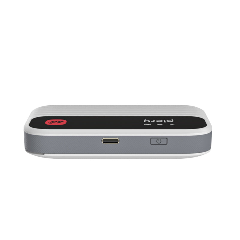 Portable device with a USB port on a white background