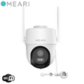 Meari WiFi outdoor security camera with two antennas and front lens