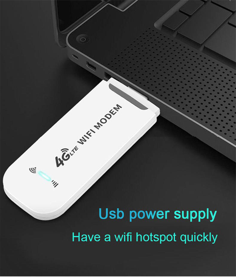 4G Wireless LTE WiFi Router 4G Portable Wingle WIFI Modem 150Mbps USB Modem Pocket Hotspot Mobile Broadband for Home Office WIFI Pocket WIFI Router